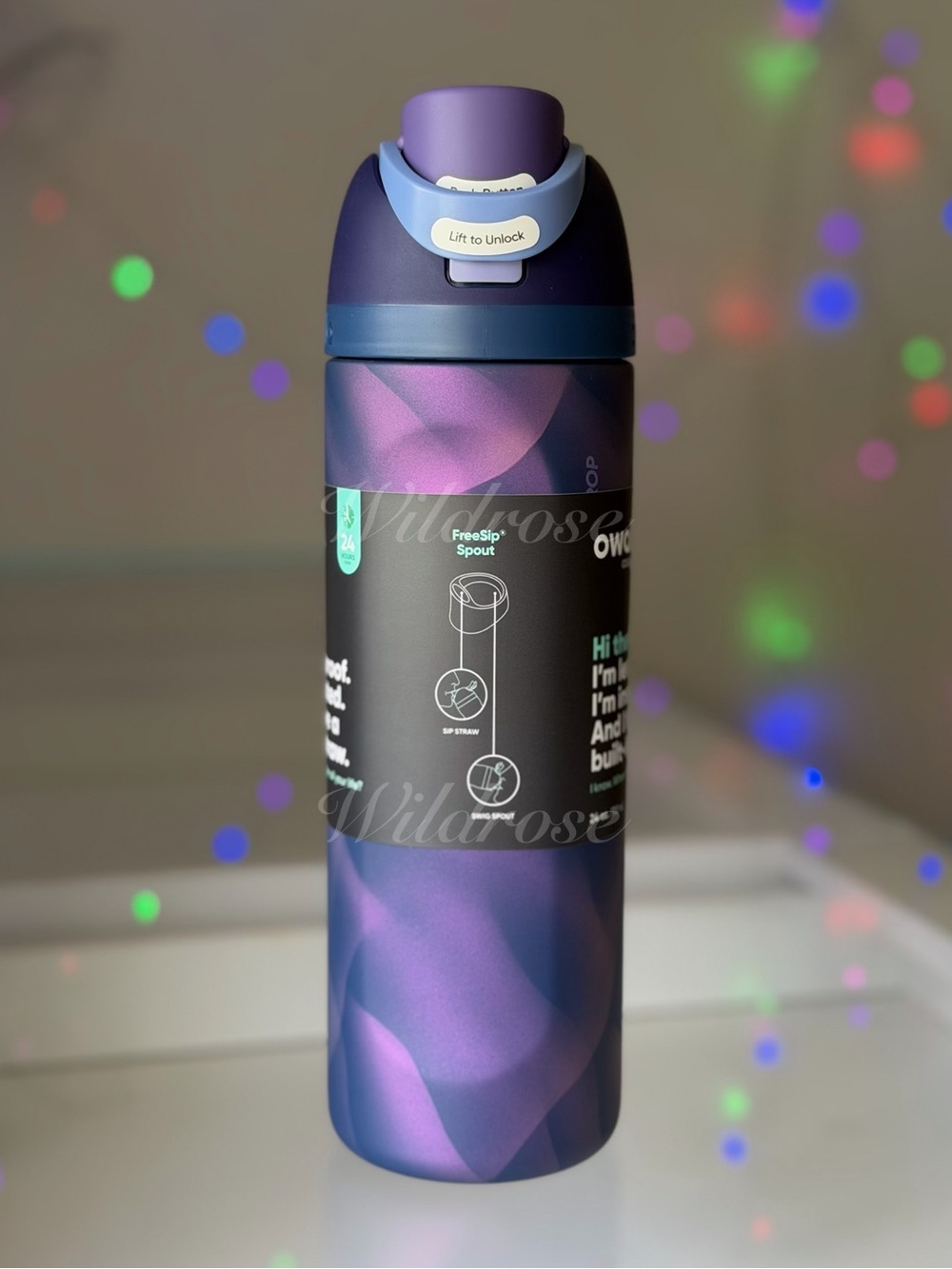 Owala ARCTIC STORM Purple Lavender Swirl limited edition  24OZ Freesip NWT - Picture 2 of 8